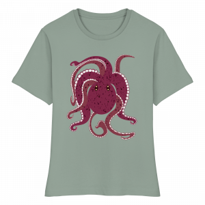 Oktopus mit Tiefgang - Fitted Ladies Organic Shirt