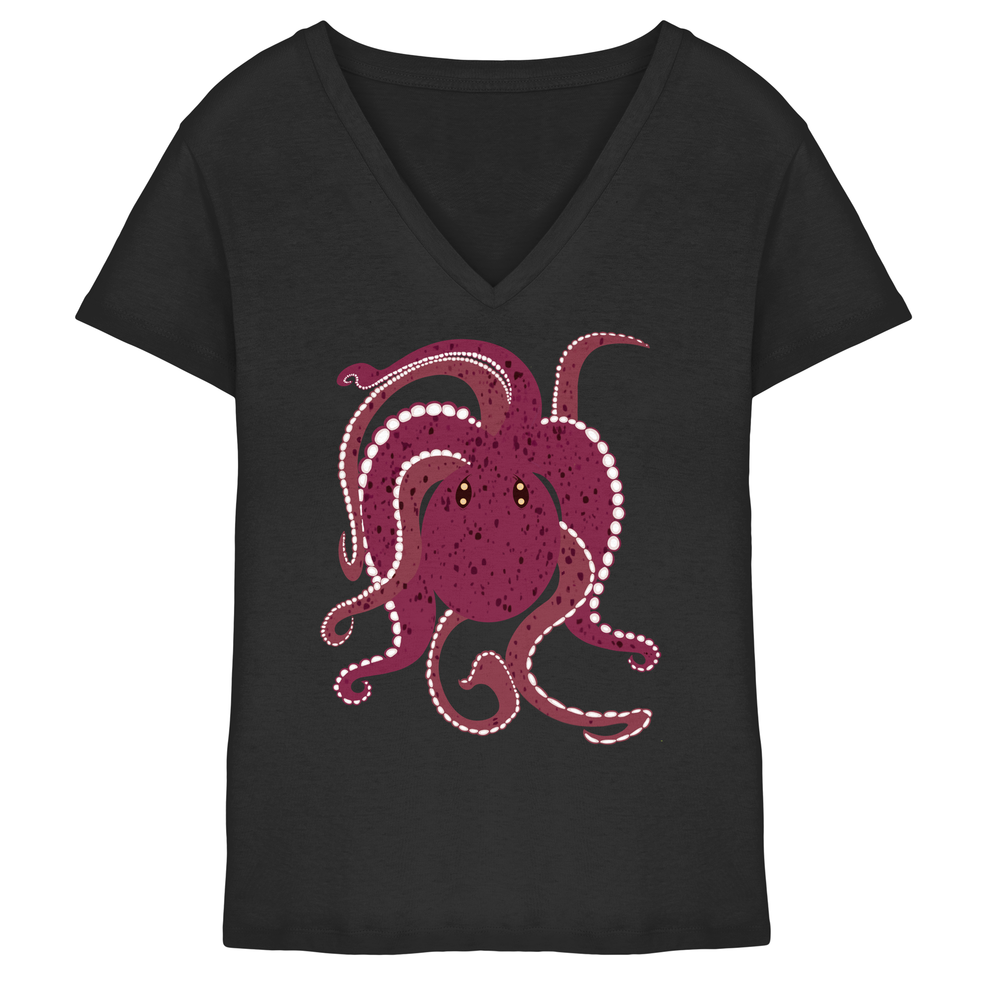 Oktopus mit Tiefgang - Ladies V-Neck Shirt