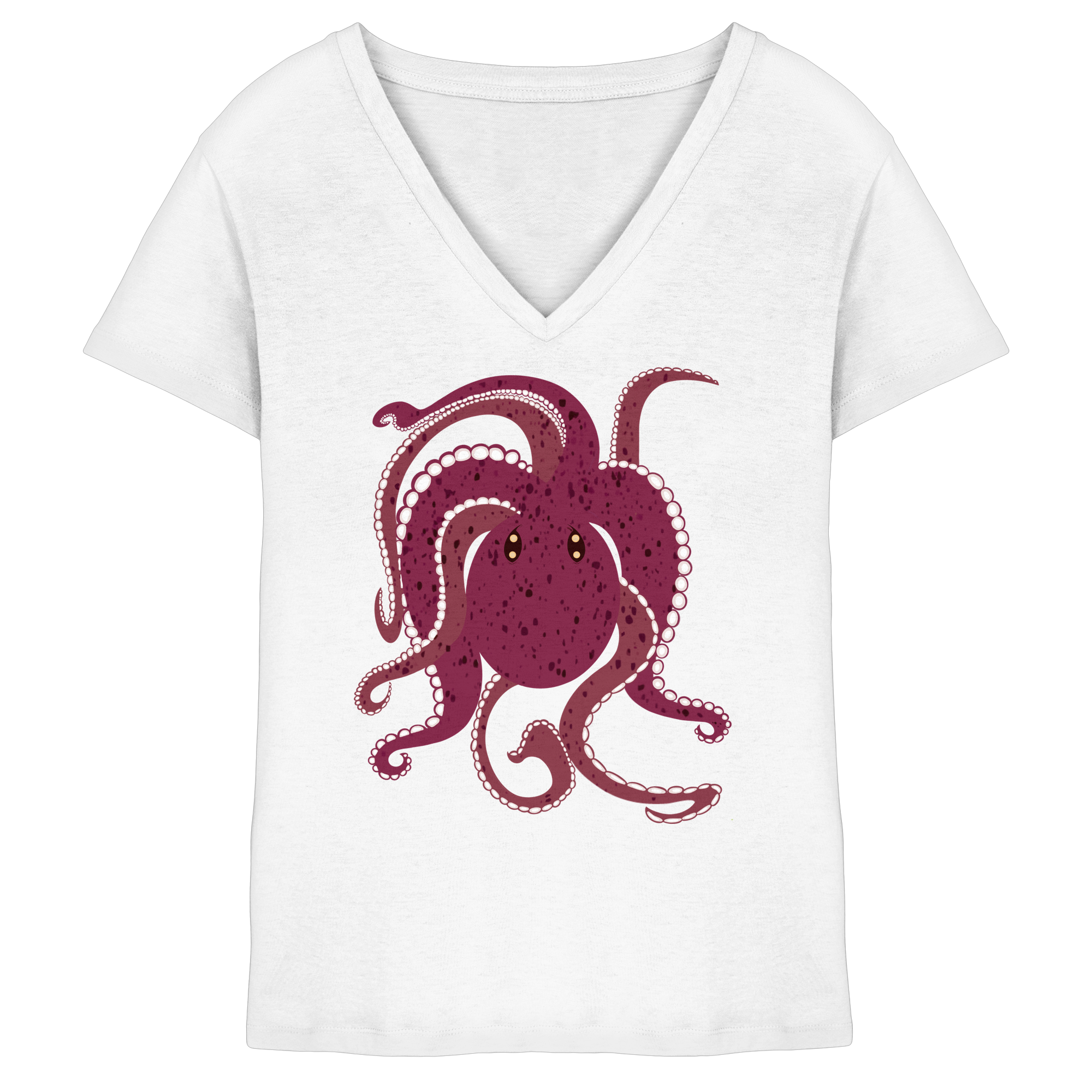 Oktopus mit Tiefgang - Ladies V-Neck Shirt – Bild 5