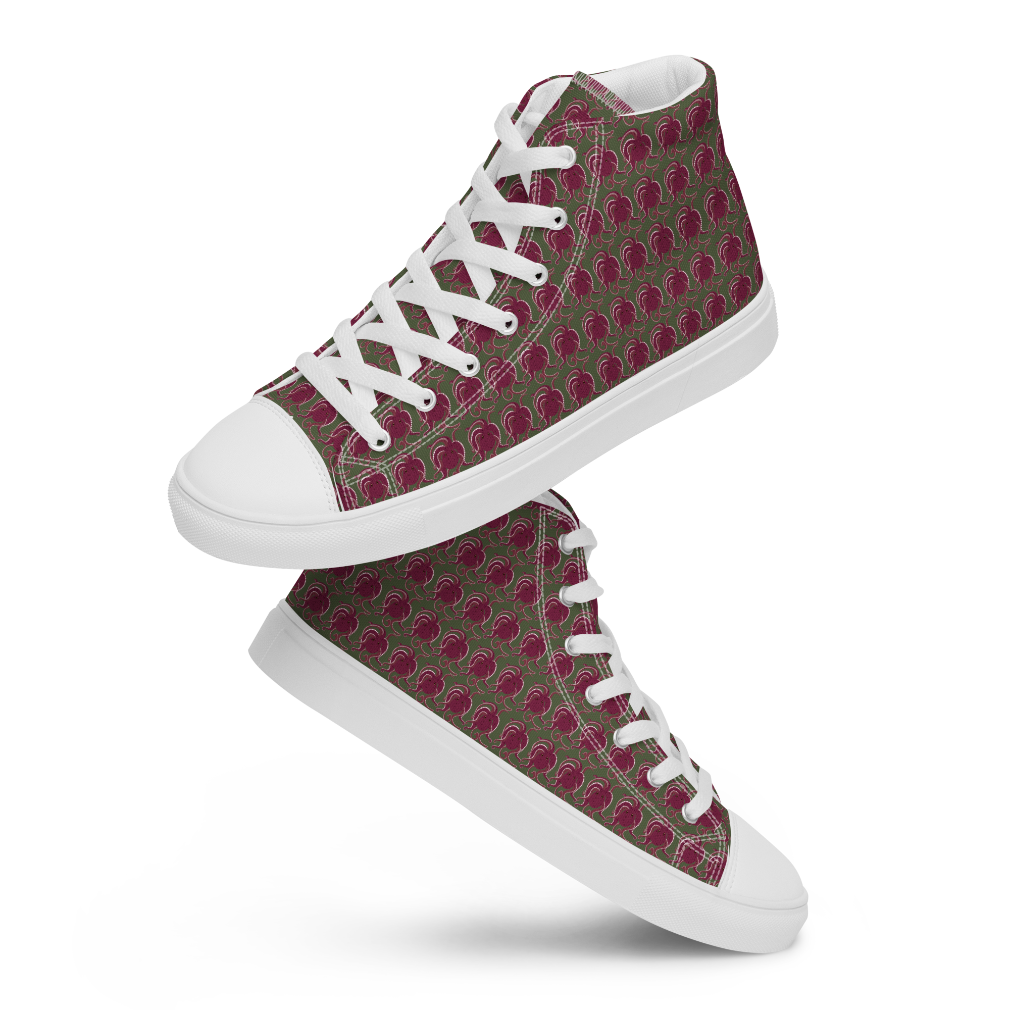 Kraken-High-Top Leinenschuhe für Damen – Bild 8