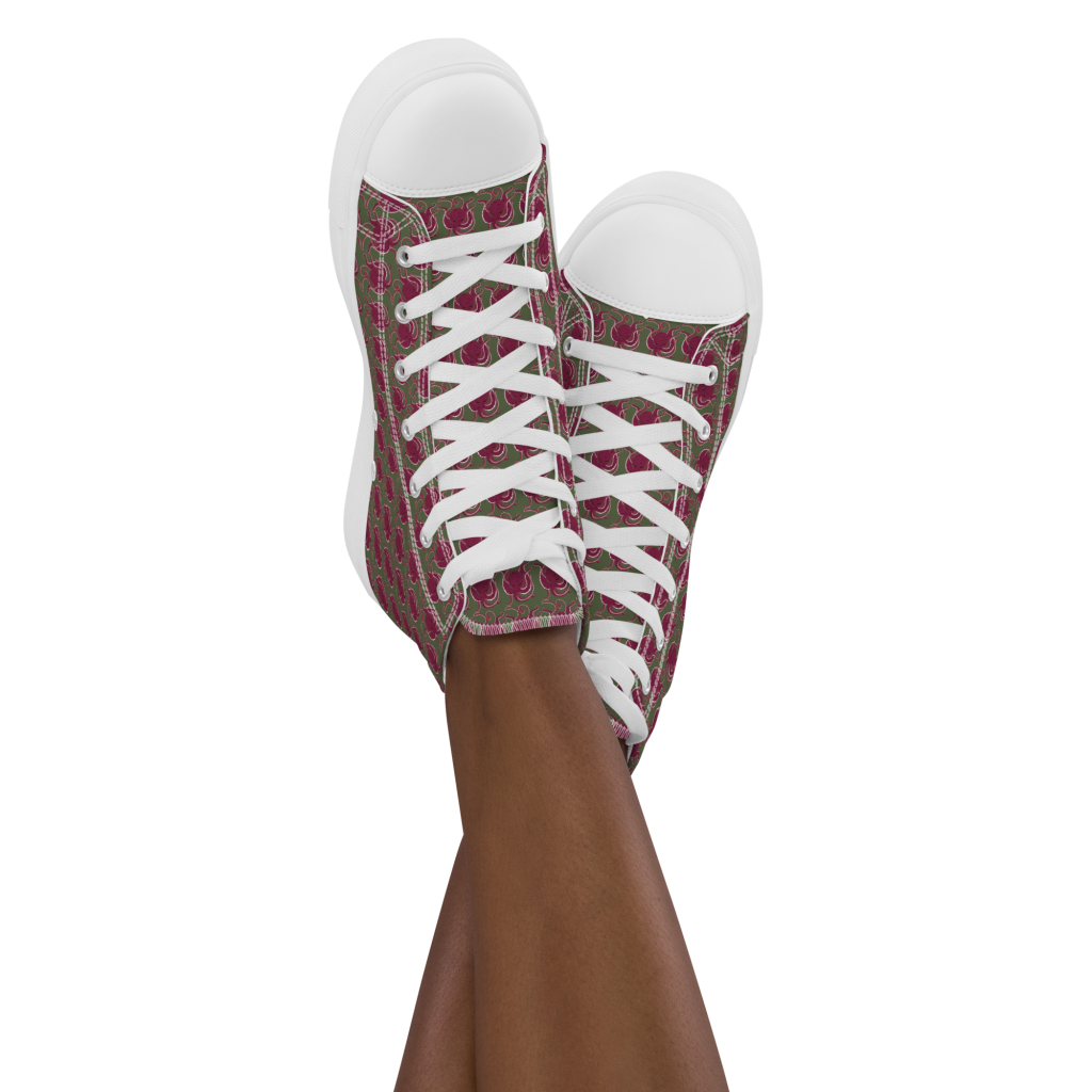 Tentakulös - High-Top Leinenschuhe für Damen