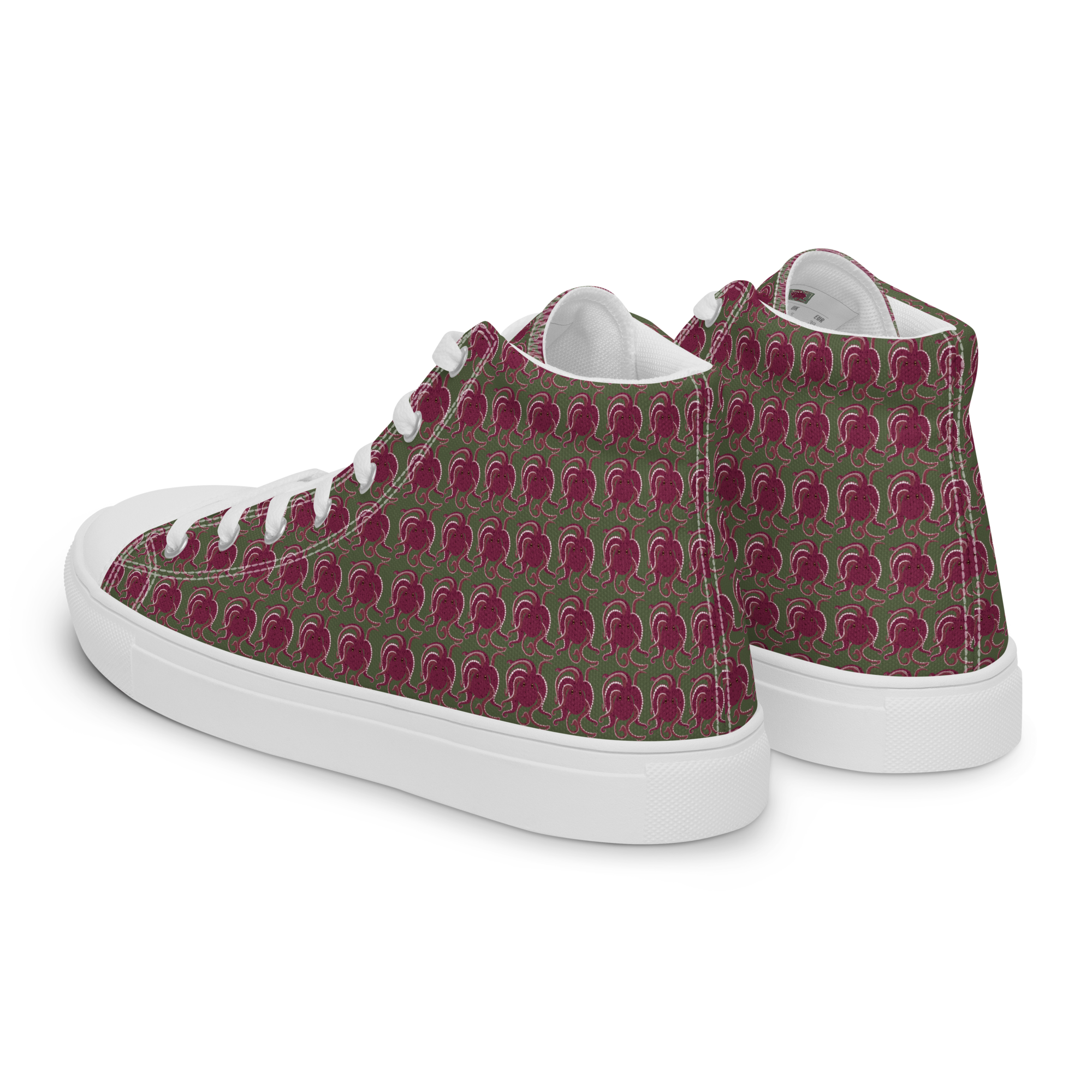 Kraken-High-Top Leinenschuhe für Damen – Bild 3