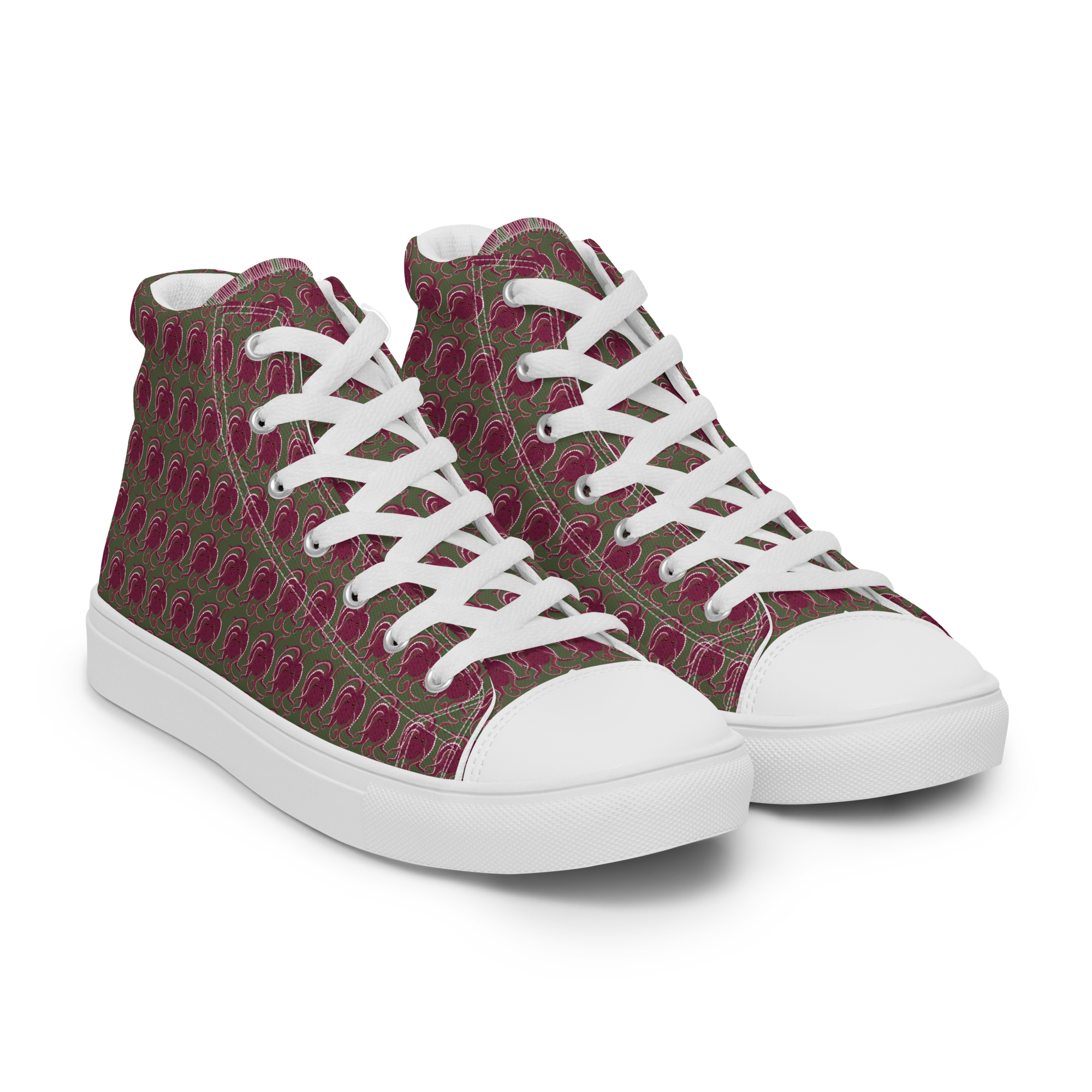 Kraken-High-Top Leinenschuhe für Damen – Bild 5