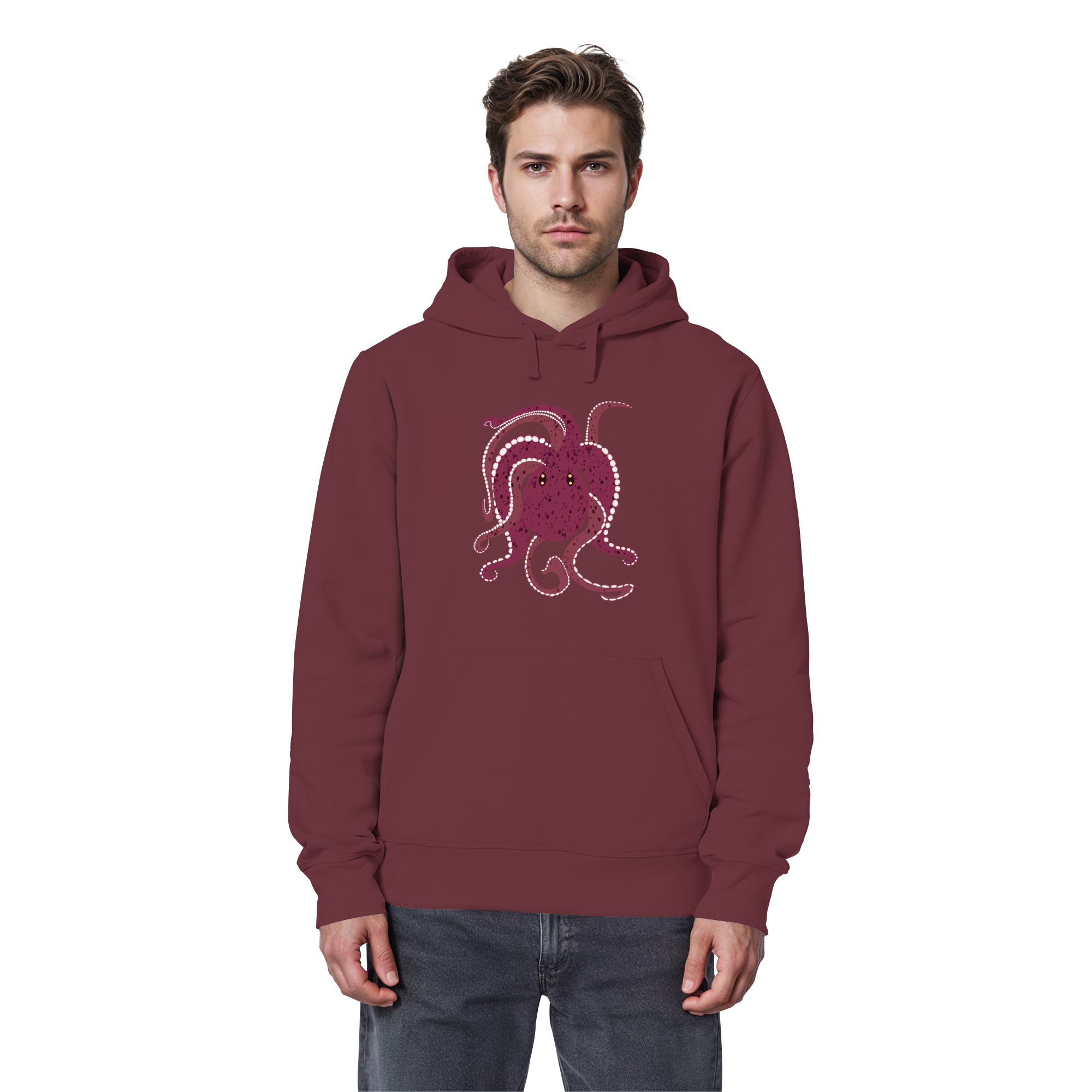 Oktopus mit Tiefgang - Organic Basic Hoodie – Bild 3