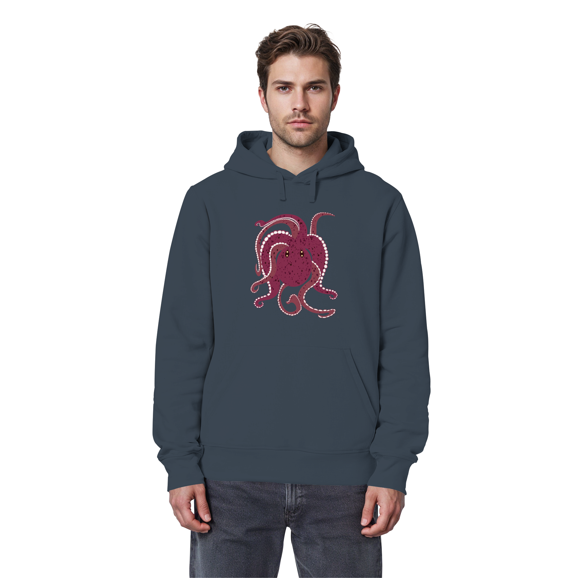 Oktopus mit Tiefgang - Organic Basic Hoodie – Bild 6