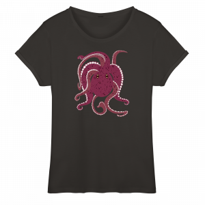 Oktopus mit Tiefgang - Womens Roll-Up T-Shirt