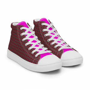 Sonnenhut Pink-High-Top Leinenschuhe für Damen