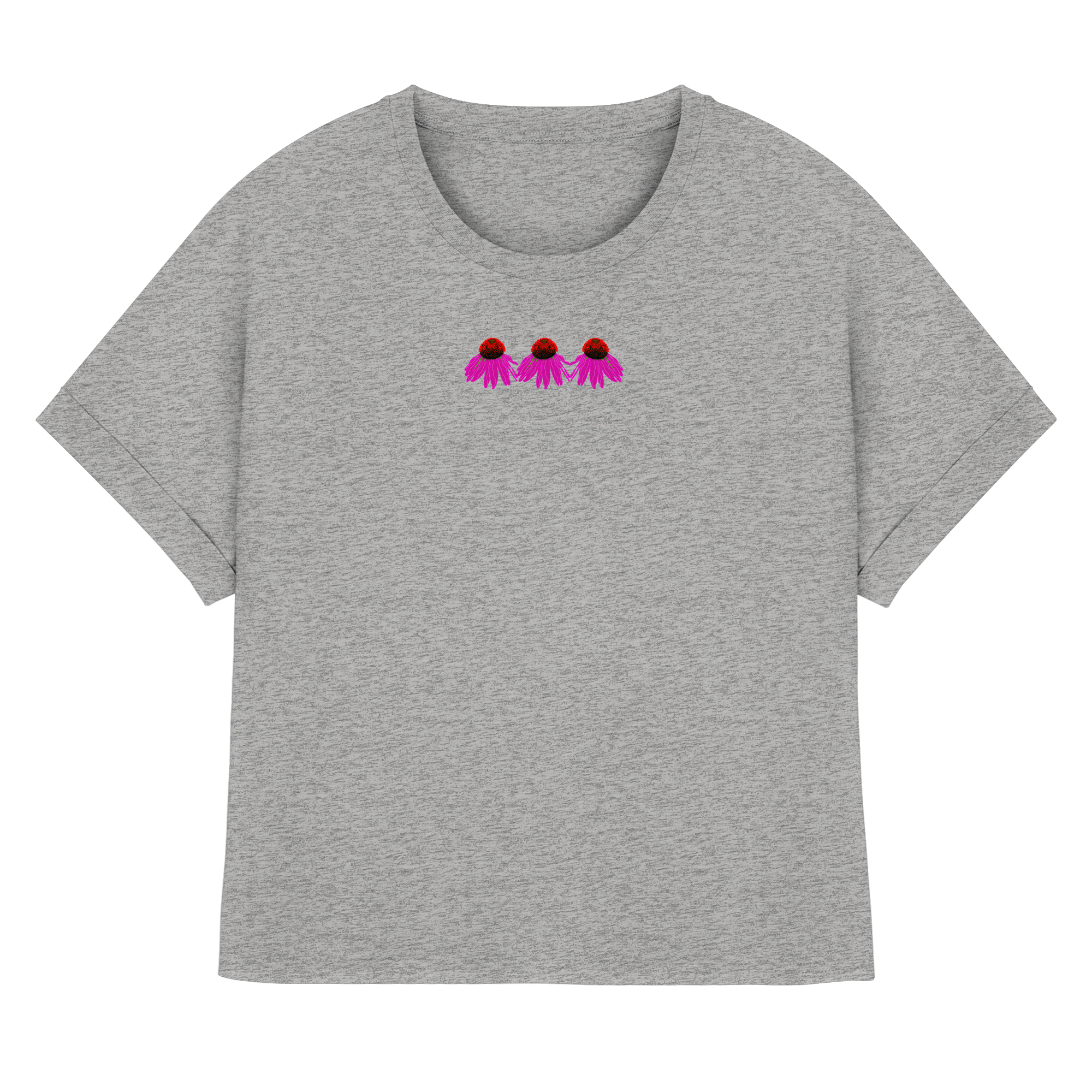 Sonnenhut - Womens Organic Rolled Sleeves T-Shirt – Bild 2