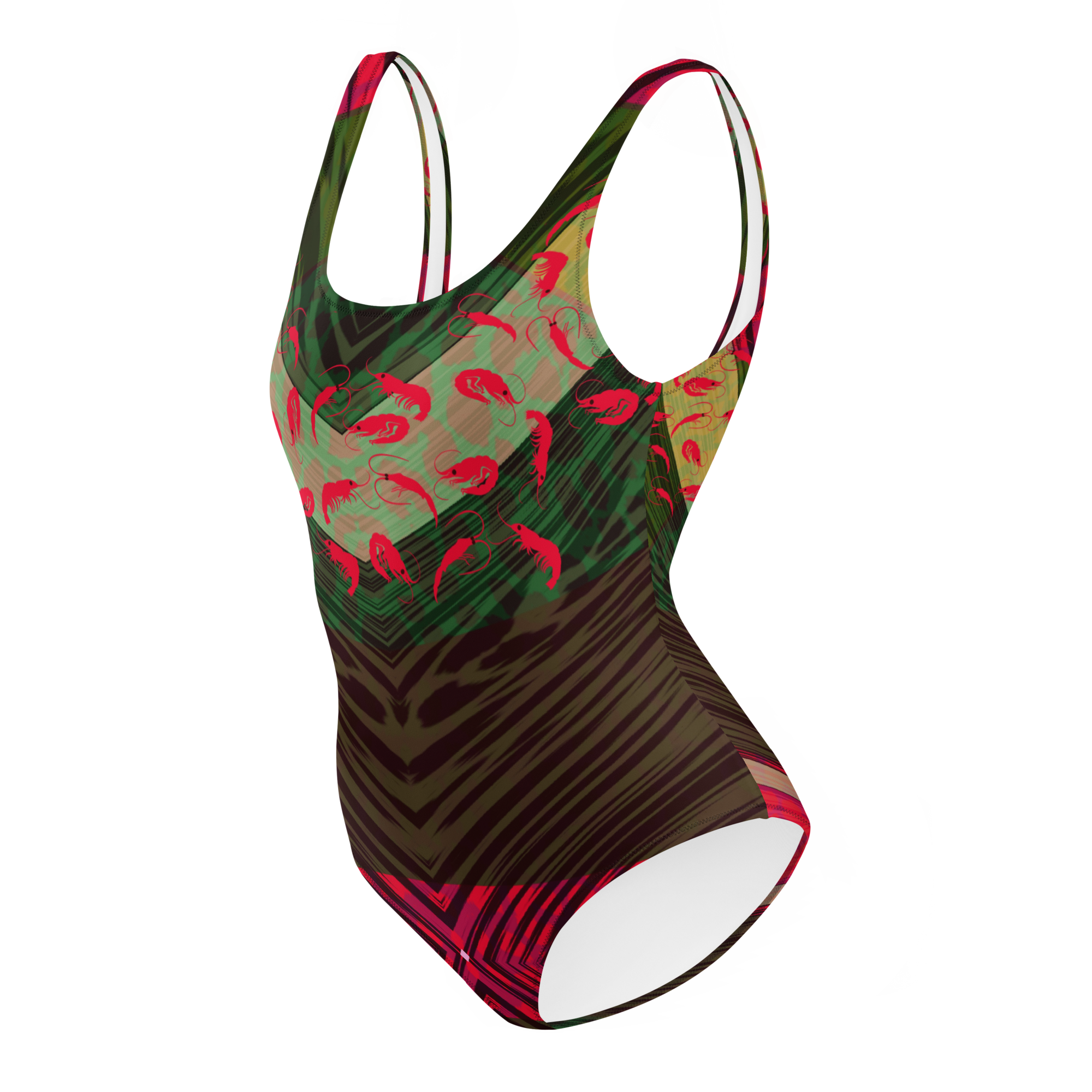 Frische Shrimps - Einteiliger Badeanzug – Bild 5