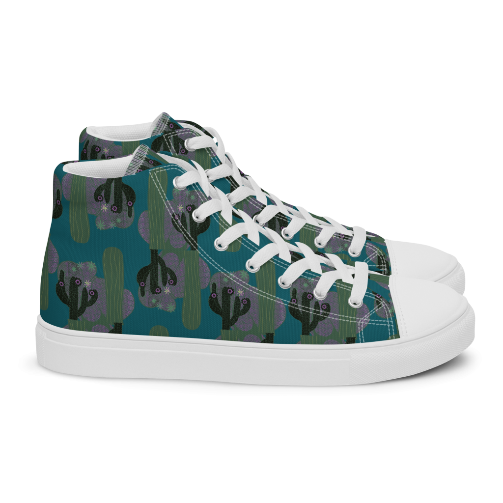 Wüstenblume - High-Top Leinenschuhe für Damen