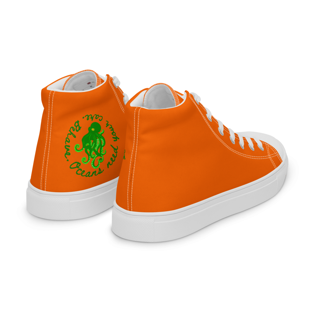 Save Ocean - Neon High-Top Leinenschuhe für Herren