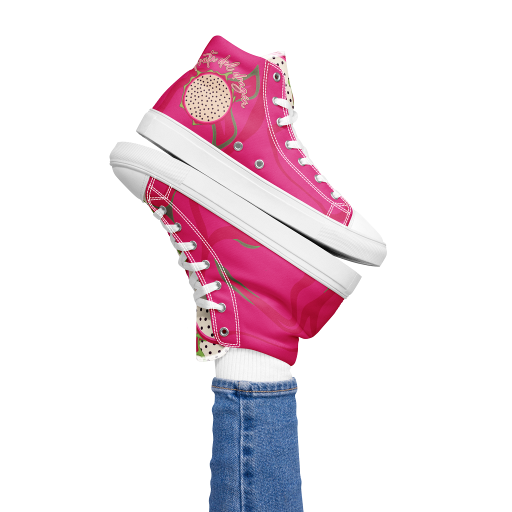 Fruta del Dragón - Neon High-Top Leinenschuhe für Damen