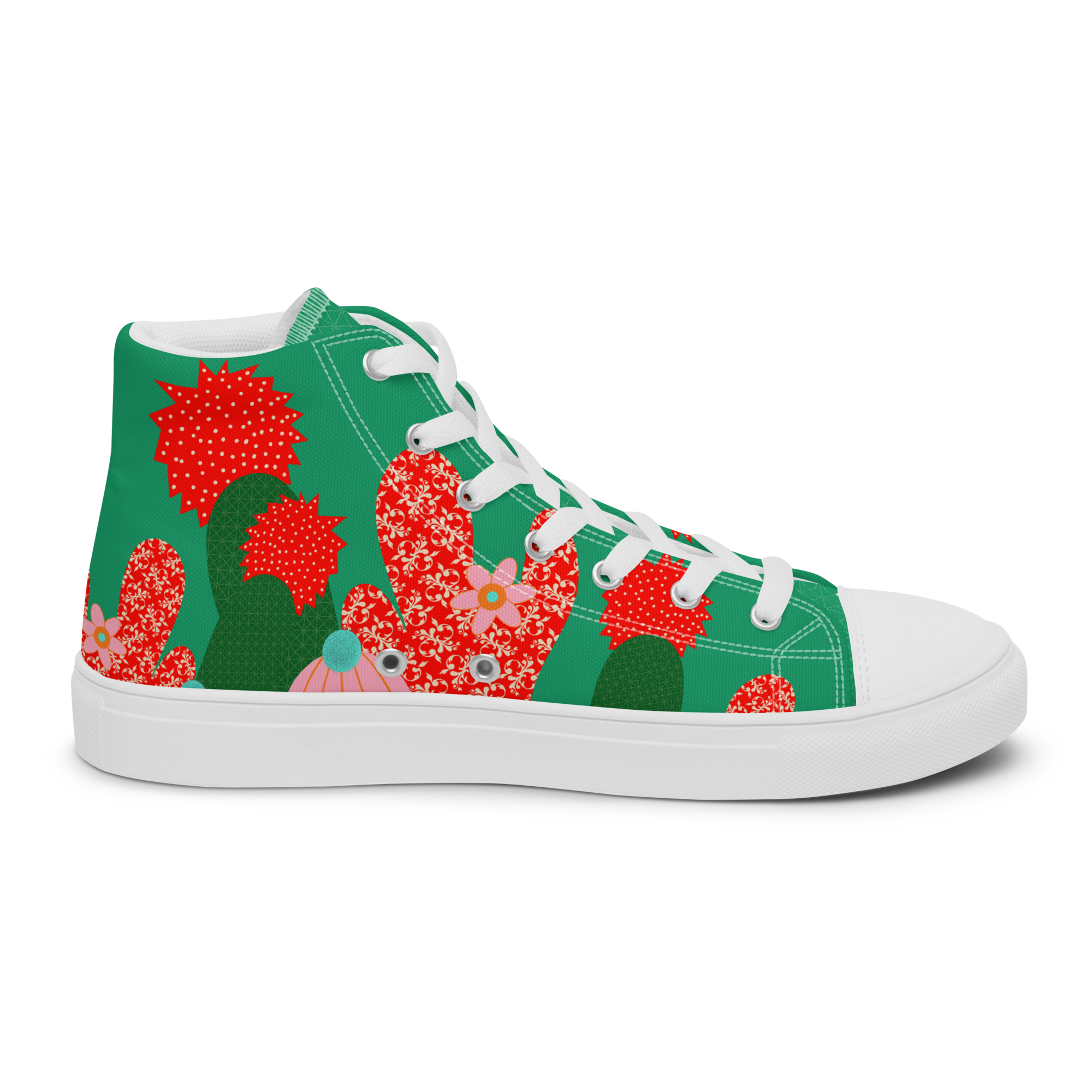Kaktus - High-Top Leinenschuhe für Damen – Bild 6