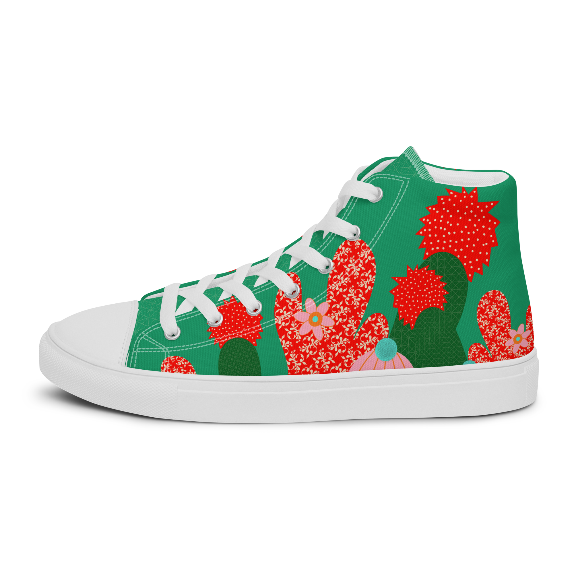 Kaktus - High-Top Leinenschuhe für Damen – Bild 5