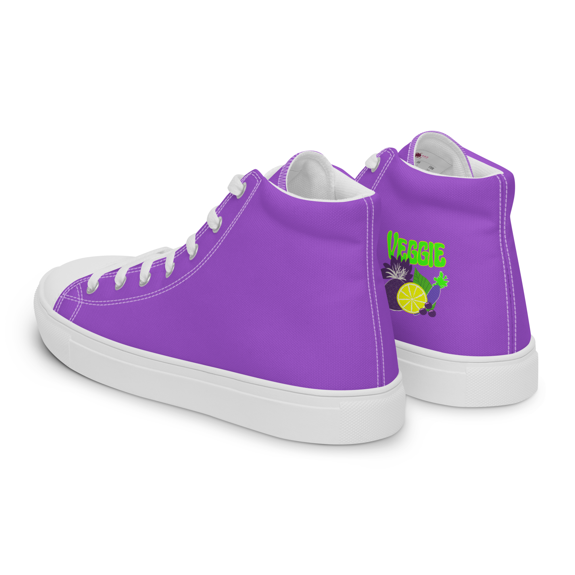 Veggie - Neon High-Top Leinenschuhe für Damen – Bild 11