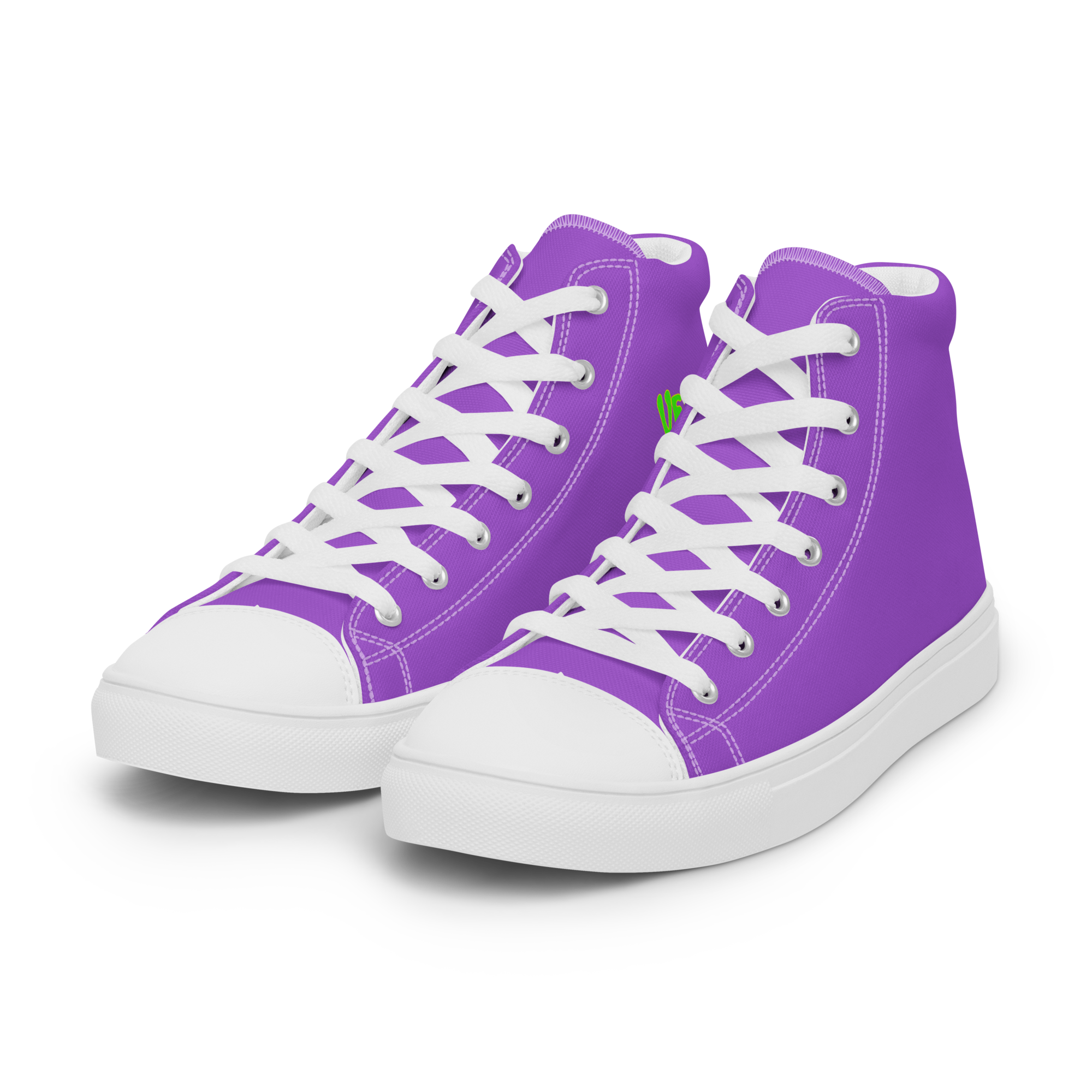Veggie - Neon High-Top Leinenschuhe für Damen – Bild 12