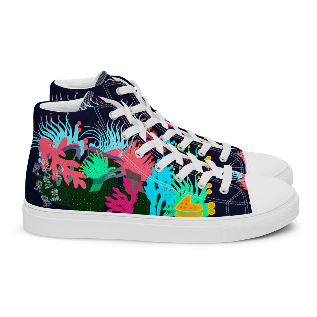 Coral No.1 wirh Jelly - High-Top Leinenschuhe für Damen