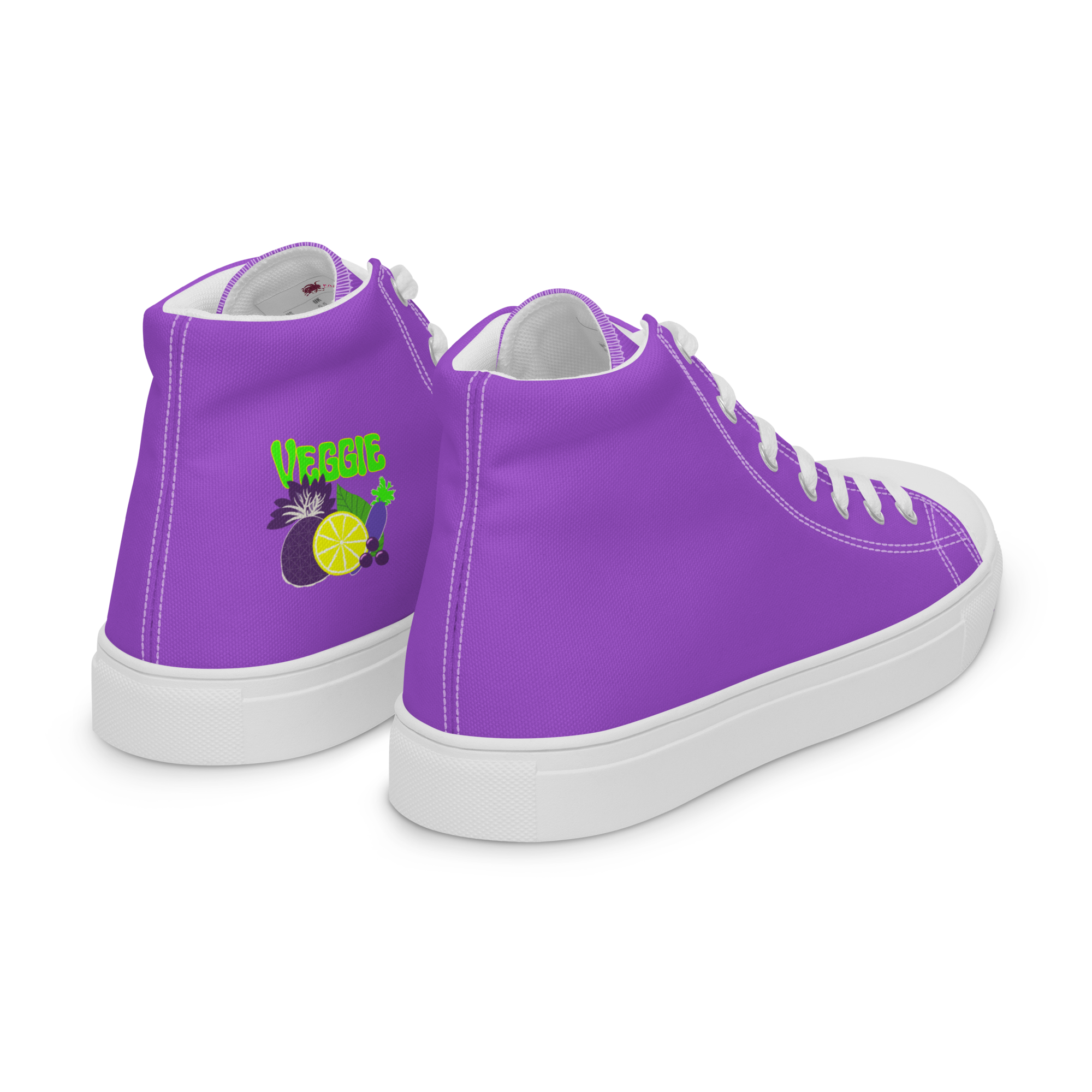 Veggie - Neon High-Top Leinenschuhe für Damen – Bild 4