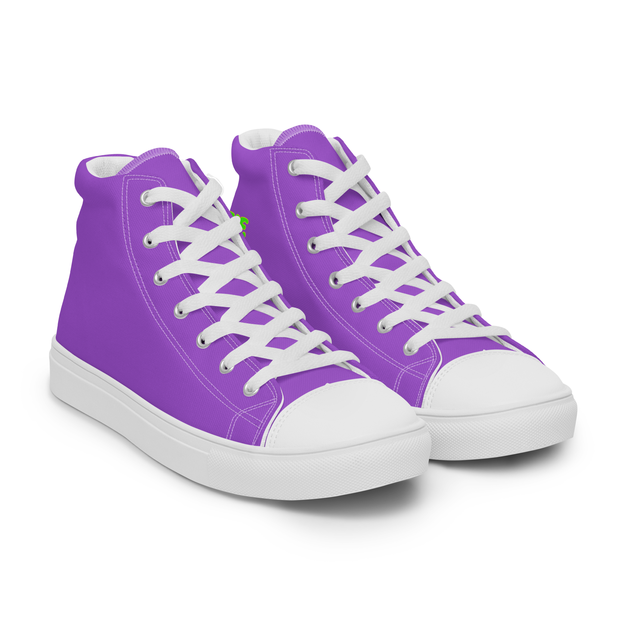 Veggie - Neon High-Top Leinenschuhe für Damen – Bild 5