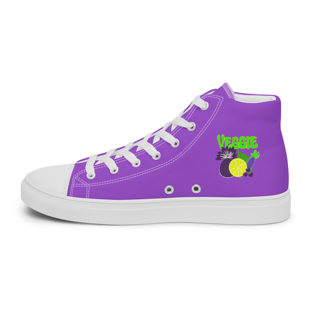 Veggie - Neon High-Top Leinenschuhe für Damen