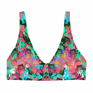 Coral No.2 with Jelly - Recyceltes, gepolsterstes Bikini-Oberteil