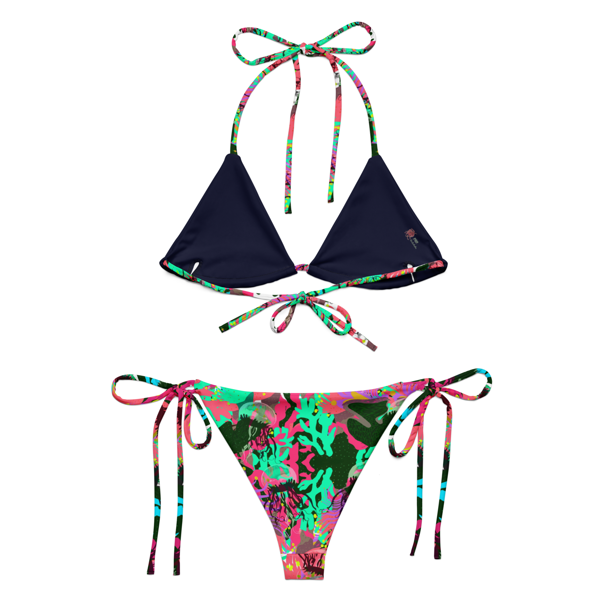 Coral No.2 with Jelly - Recycelter Schnürbikini – Bild 4