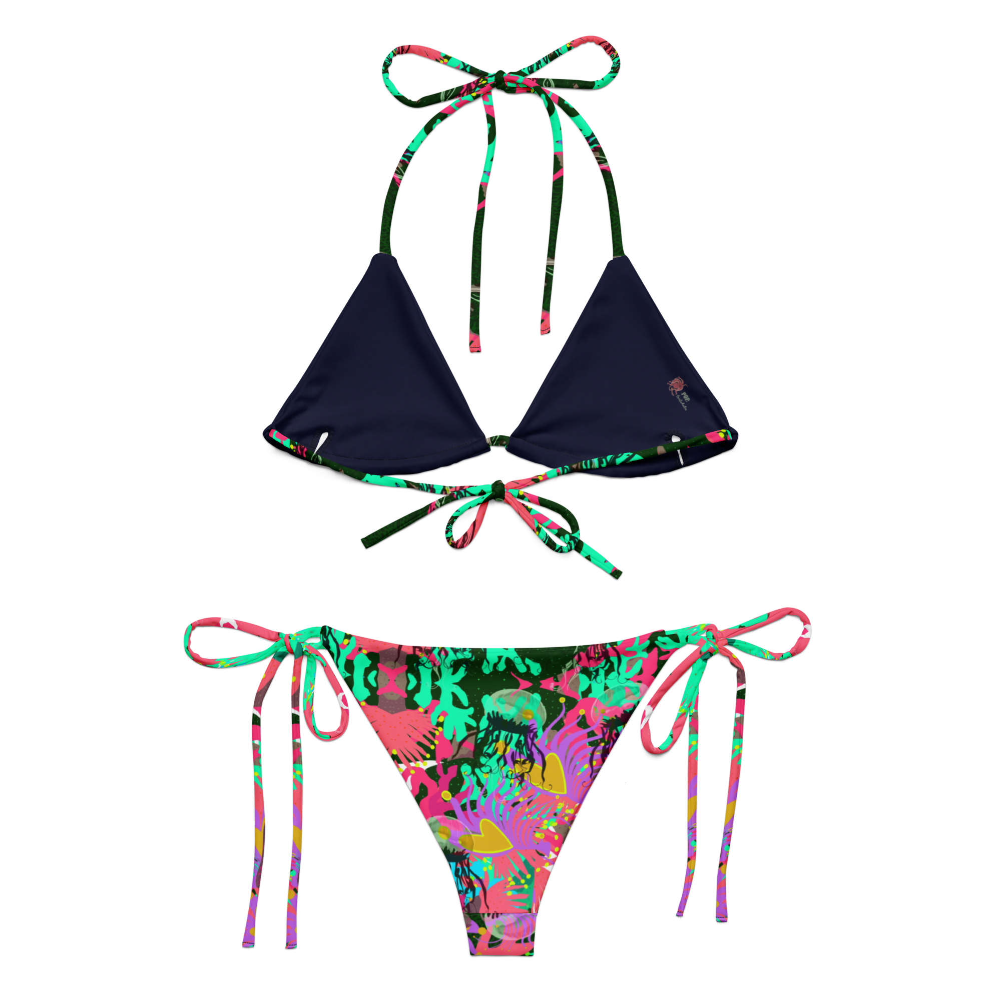 Coral No.2 with Jelly - Recycelter Schnürbikini – Bild 3