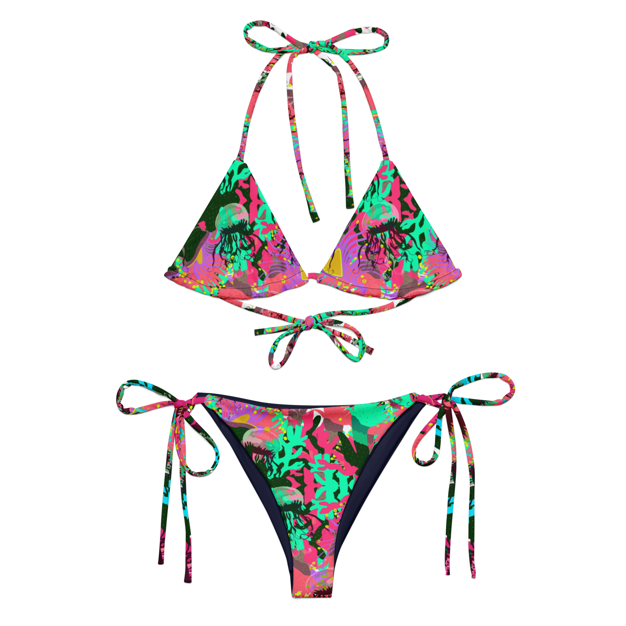 Coral No.2 with Jelly - Recycelter Schnürbikini – Bild 2