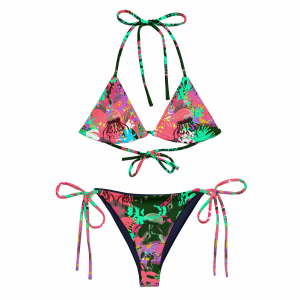 Coral No.2 with Jelly - Recycelter Schnürbikini