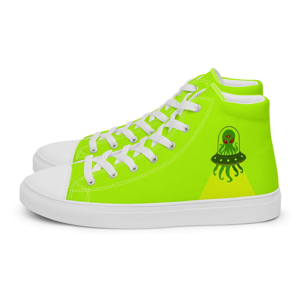 Take me - Neon High-Top Leinenschuhe für Herren