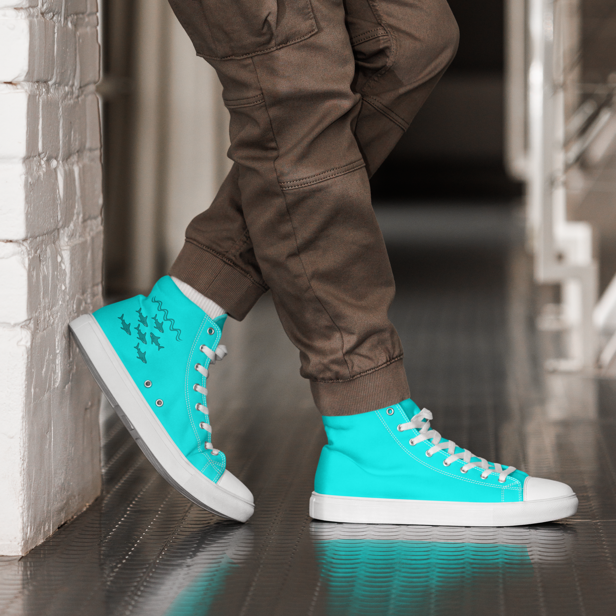 Friendly Hai - Neon High-Top Leinenschuhe für Herren – Bild 7