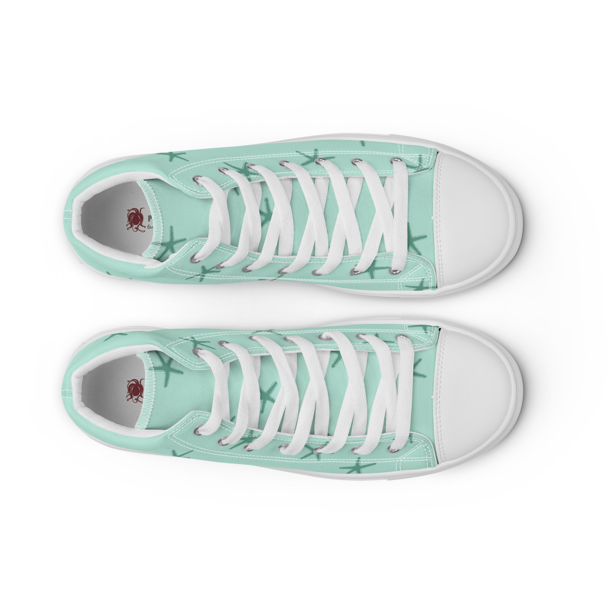 Seesterne - High-Top Leinenschuhe für Damen – Bild 11