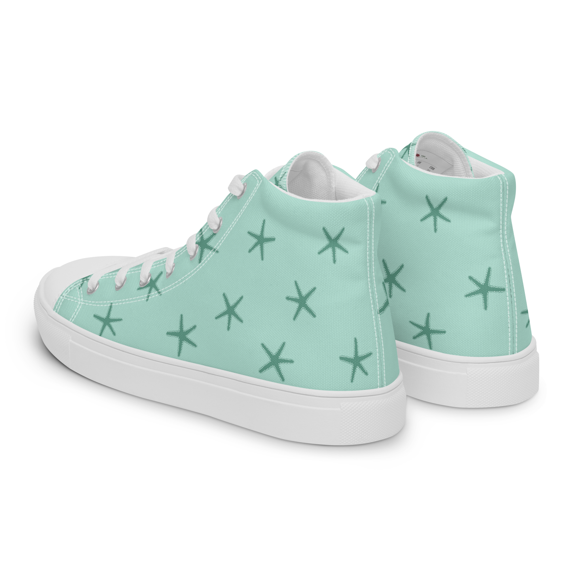 Seesterne - High-Top Leinenschuhe für Damen – Bild 4