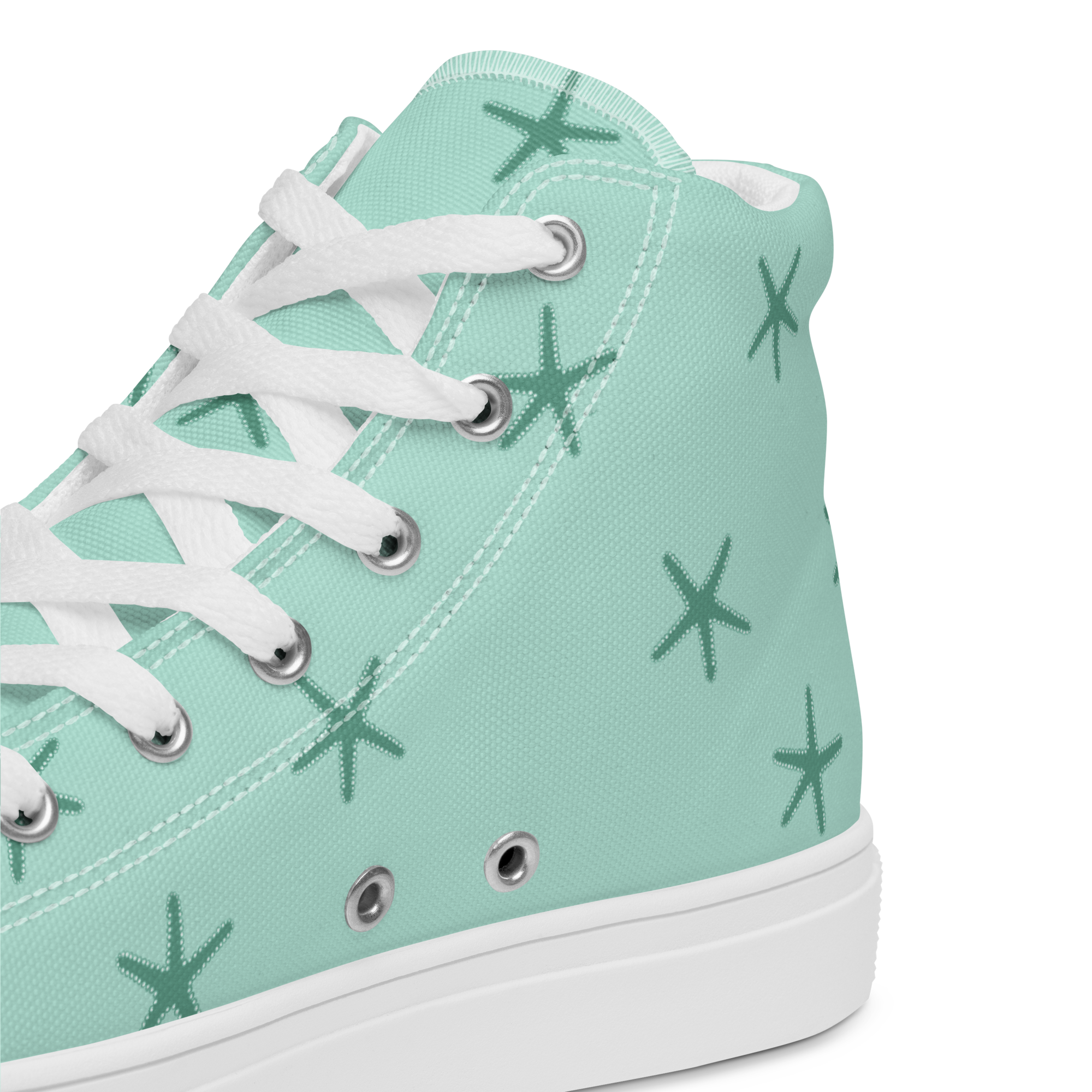 Seesterne - High-Top Leinenschuhe für Damen – Bild 15