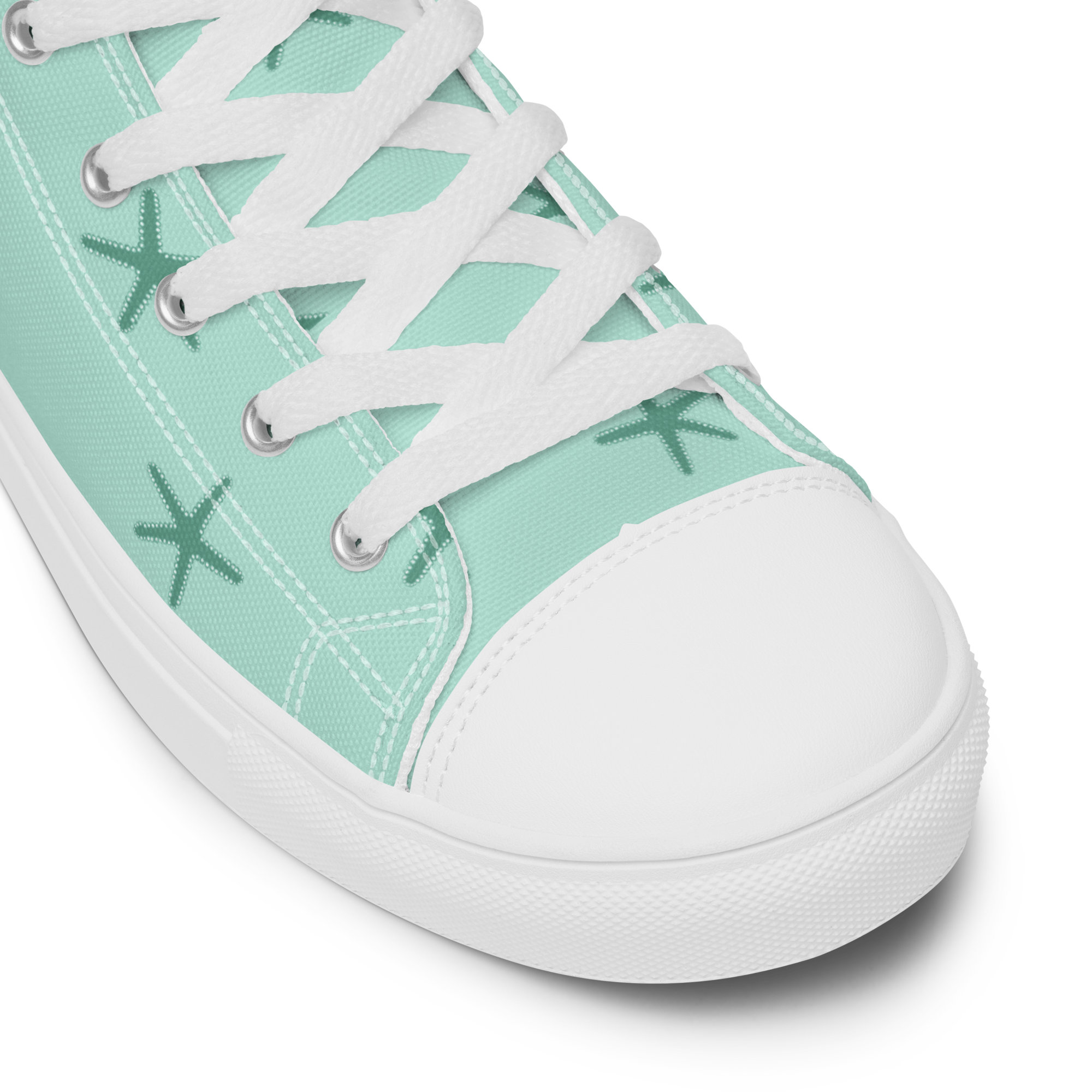 Seesterne - High-Top Leinenschuhe für Damen – Bild 14