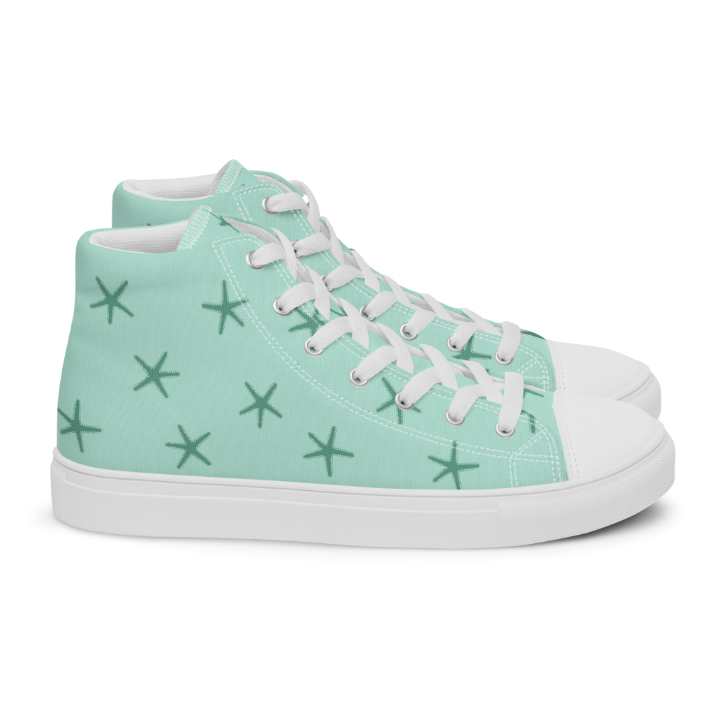 Seesterne - High-Top Leinenschuhe für Damen