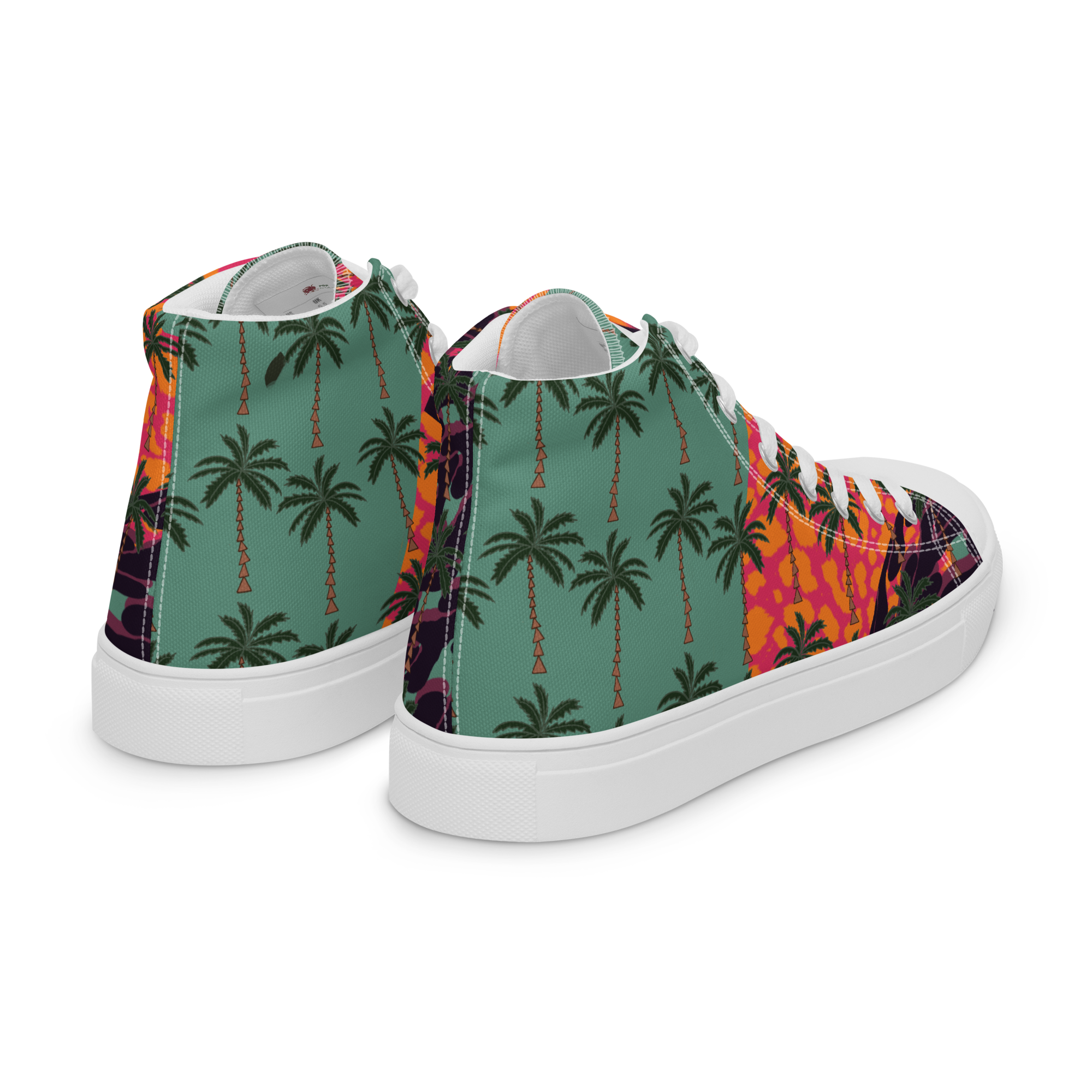 Palm Sunset - High Top Leinenschuhe für Damen – Bild 2